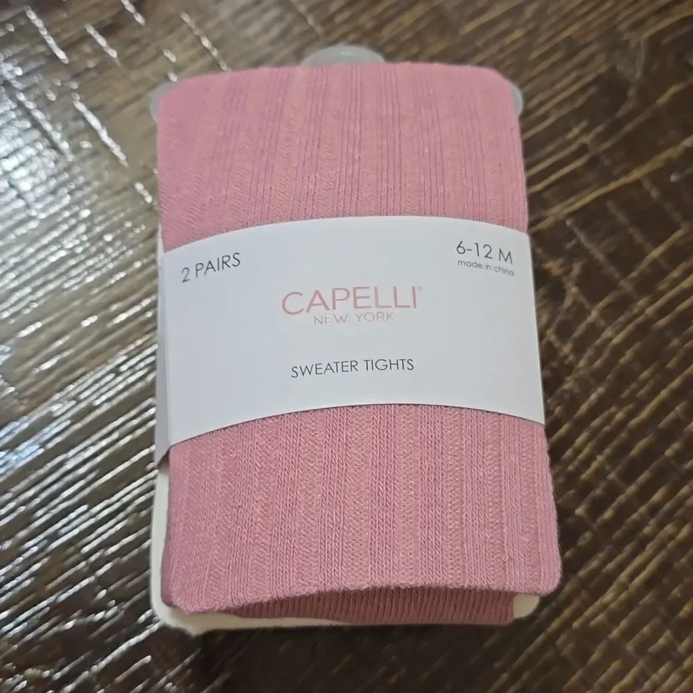 Capelli New York Sweater Tights 2-Pairs 6-12 Months